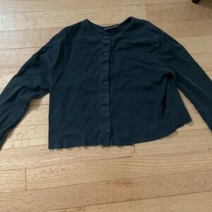 Brandy Melville cropped button up long sleeve